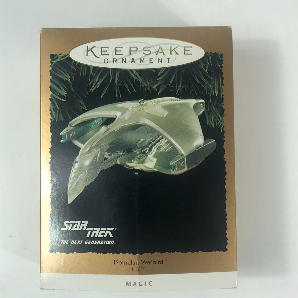 Hallmark Keepsake 1995 Star Trek TNG Romulan Warbird Light Magic Ornament NIB